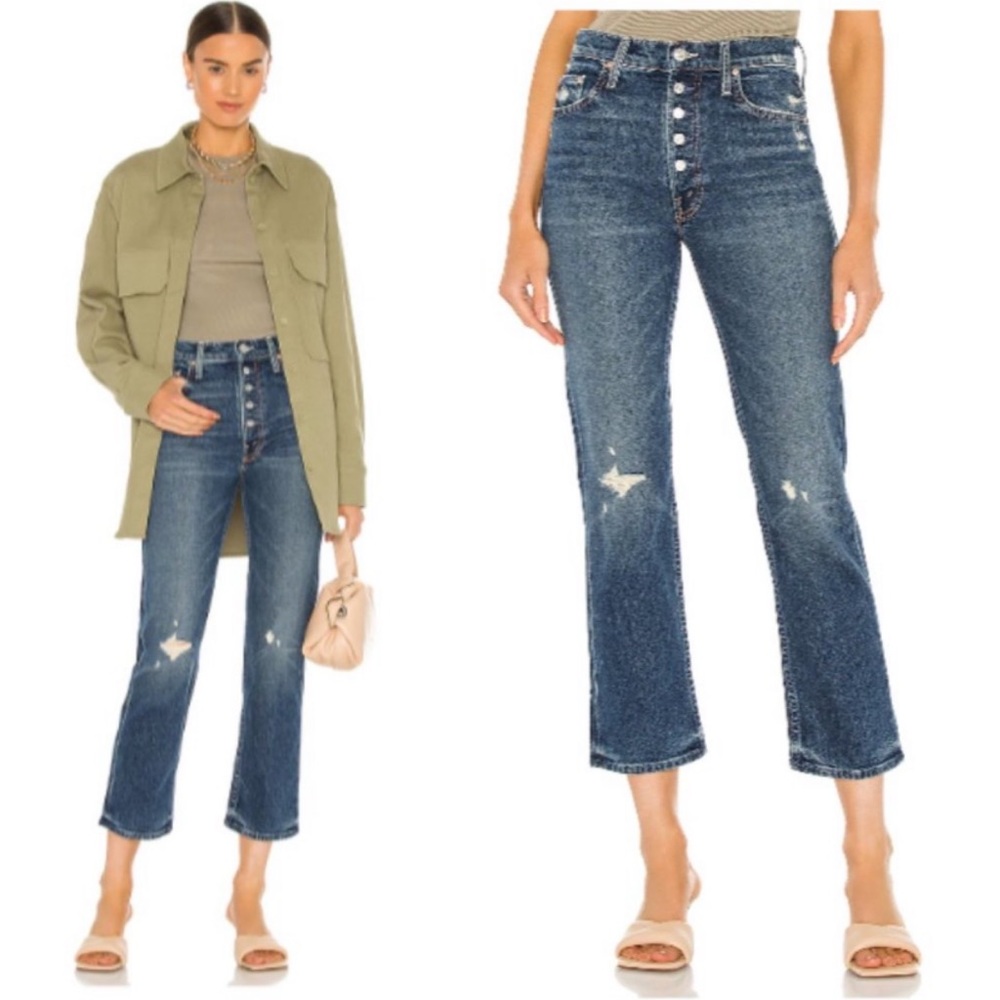 Mother Superior The Pixie Tomcat Ankle Born to Bite Button Fly Distressed Sz 26
